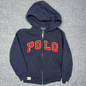 Polo Ralph Lauren Kids‎ Navy Blue Zip Up Hoodie Size 4